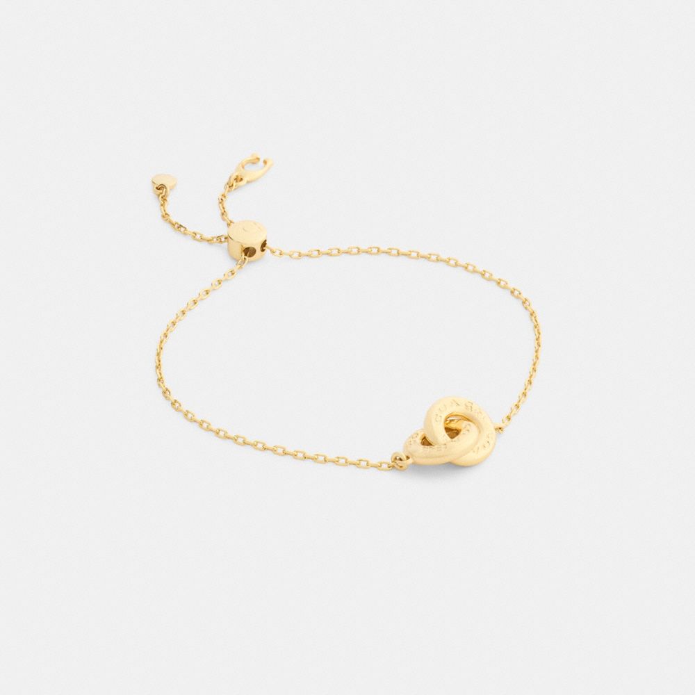 Coach Interlock Slider Bracelet Gold