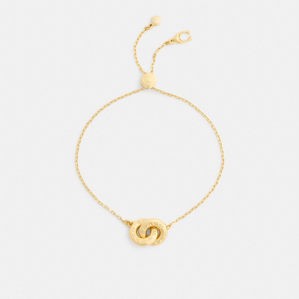 Coach Interlock Slider Bracelet Gold