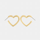 Coach Heart Hoop Earrings Gold