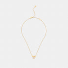 Coach Signature Bow Pendant Necklace Gold
