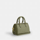 Coach Mini Rowan Crossbody Bag In Signature Leather Gold Pistachio