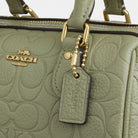 Coach Mini Rowan Crossbody Bag In Signature Leather Gold Pistachio