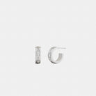 Coach Repeated C Huggie Earrings Silver