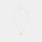 Coach Repeated C Rondelle Necklace Gold