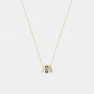 Coach Repeated C Rondelle Necklace Gold Black