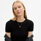 Coach Repeated C Rondelle Necklace Gold Chalk