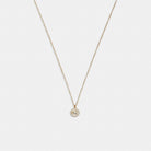 Coach Signature Crystal Pearl Pendant Necklace Gold