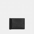 Coach Slim Money Clip Billfold Wallet Gunmetal Black