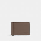 Coach Slim Money Clip Billfold Wallet Gunmetal Dark Stone