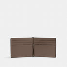 Coach Slim Money Clip Billfold Wallet Gunmetal Dark Stone