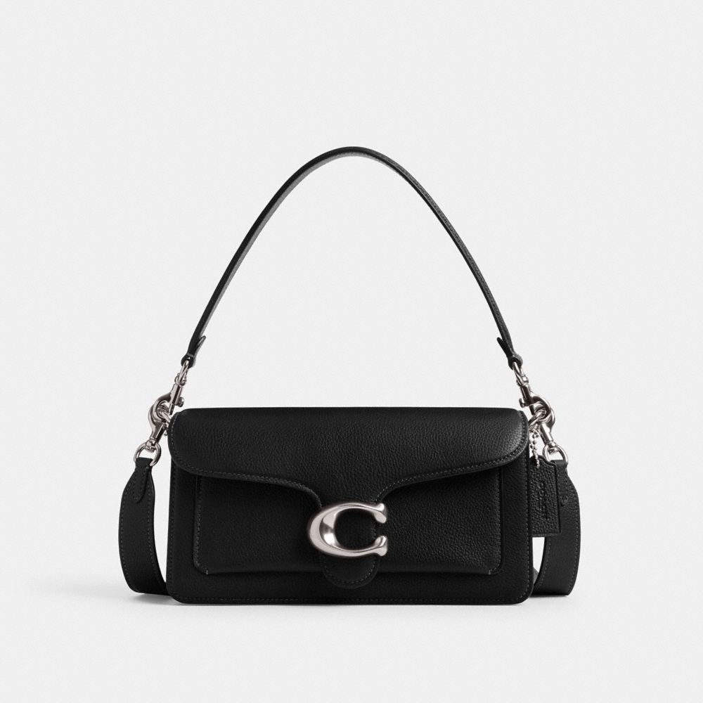 Coach Tabby Shoulder Bag 26 Silver Black