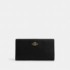 Coach Slim Zip Wallet Gold Black