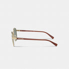 Coach Metal Round Sunglasses Gold Green