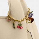 Coach Motif Chain Bag Charm Brass Multi