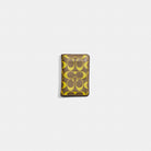 Coach Restored Card Wallet In Signature Leather Army Green Key Lime