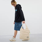 Coach Coachtopia Loop Flat Tote With Cloud Quilting Cloud