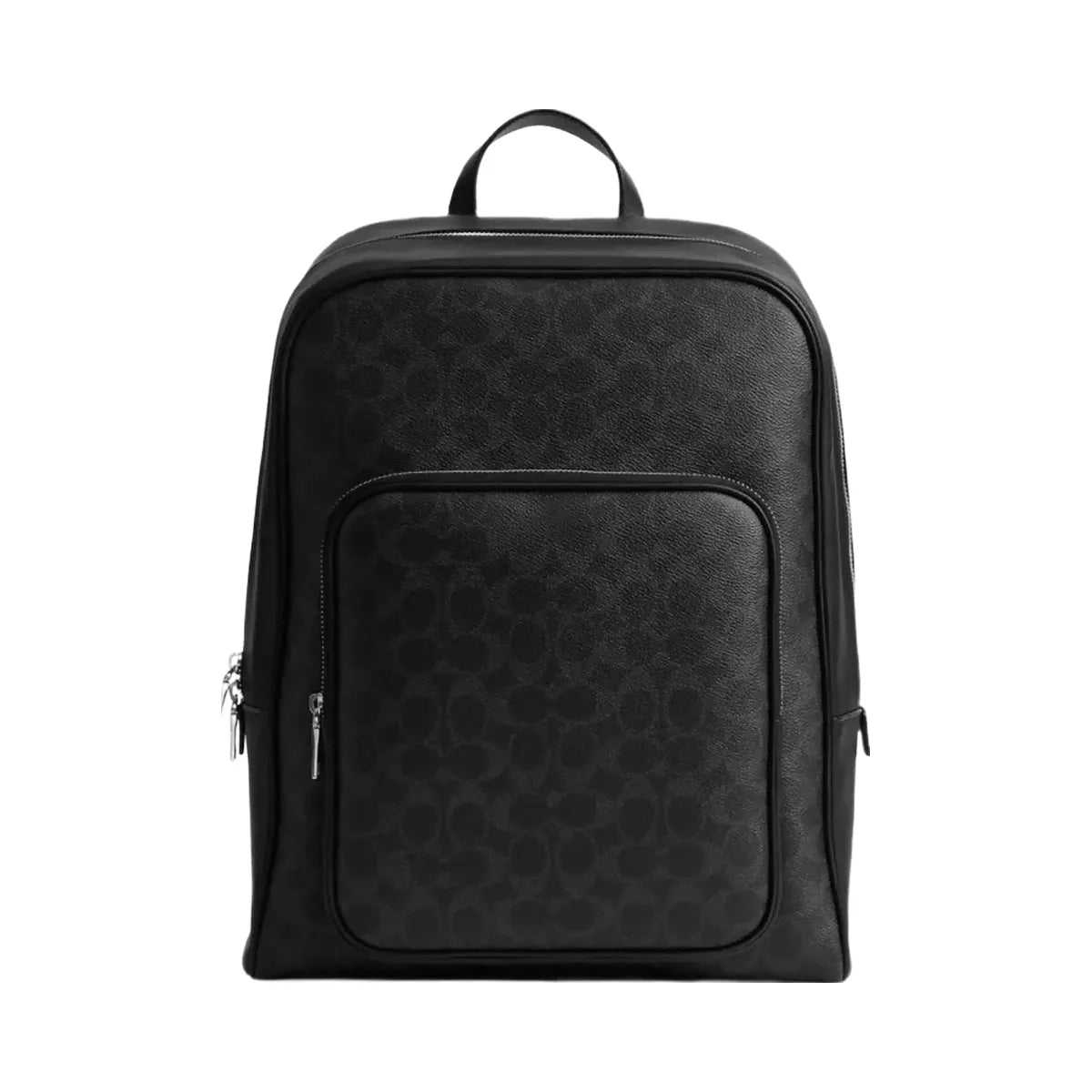 Coach Aiden Backpack In Signature Canvas in Silver Black Signature