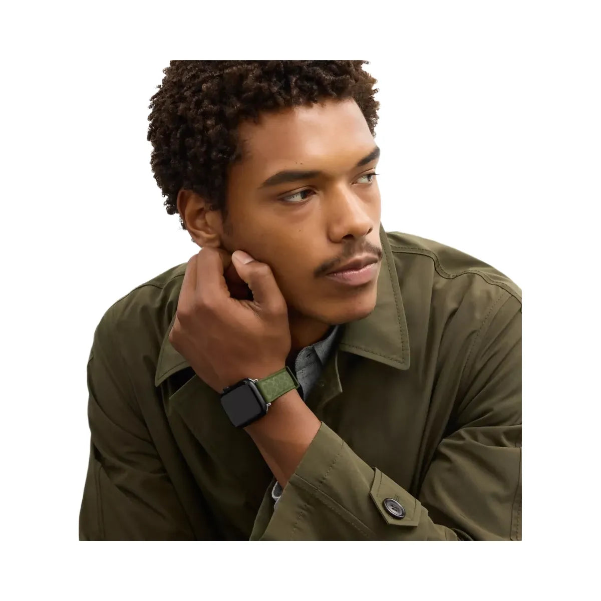 Coach Apple Watch® Strap Gift Set, 42 Mm, 44 Mm, 45 Mm And 46 Mm in Green Black