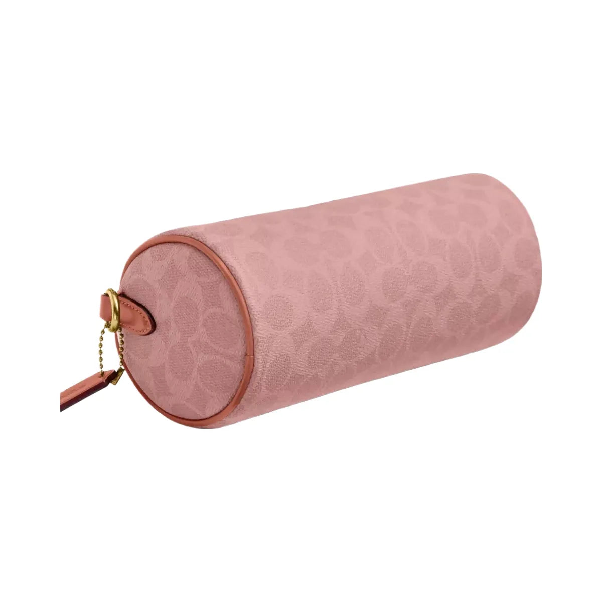 Coach Barrel Bag In Signature Canvas in Brass Melon Pink