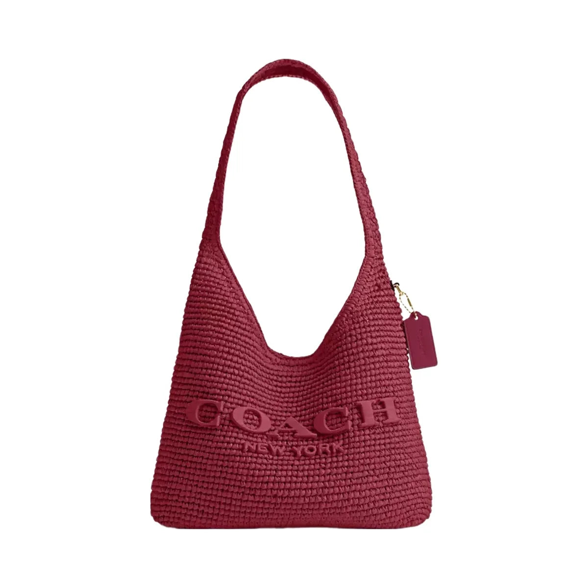 Coach Brooklyn Shoulder Bag 28 in Brass Dark Fuchsia