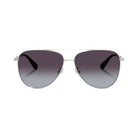 Coach C Hardware Metal Pilot Sunglasses in Silver Grey Gradient