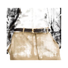 Coach C Harness Buckle Belt, 25 Mm in Gold Walnut Black