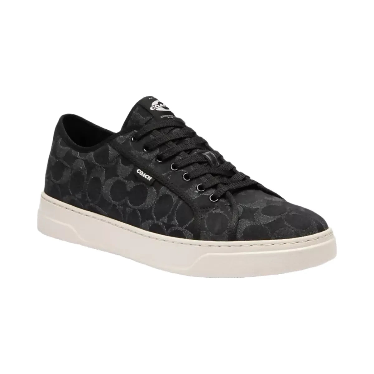 Coach Canvas Sneaker In Signature Denim in Black