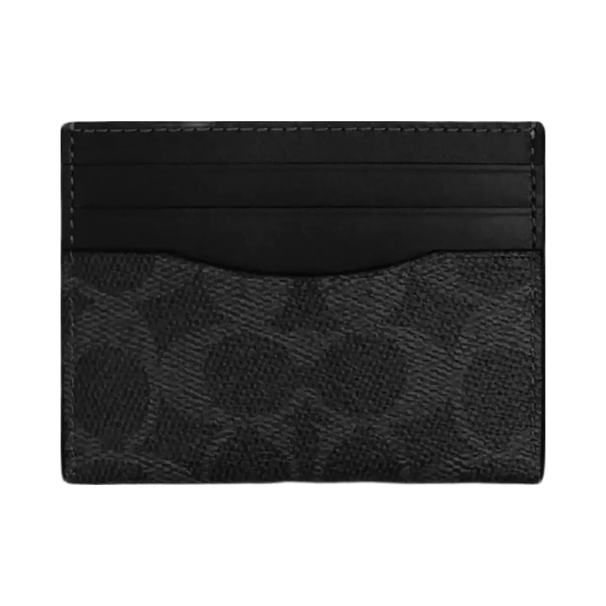 Coach Card Case In Signature Canvas in Black Signature
