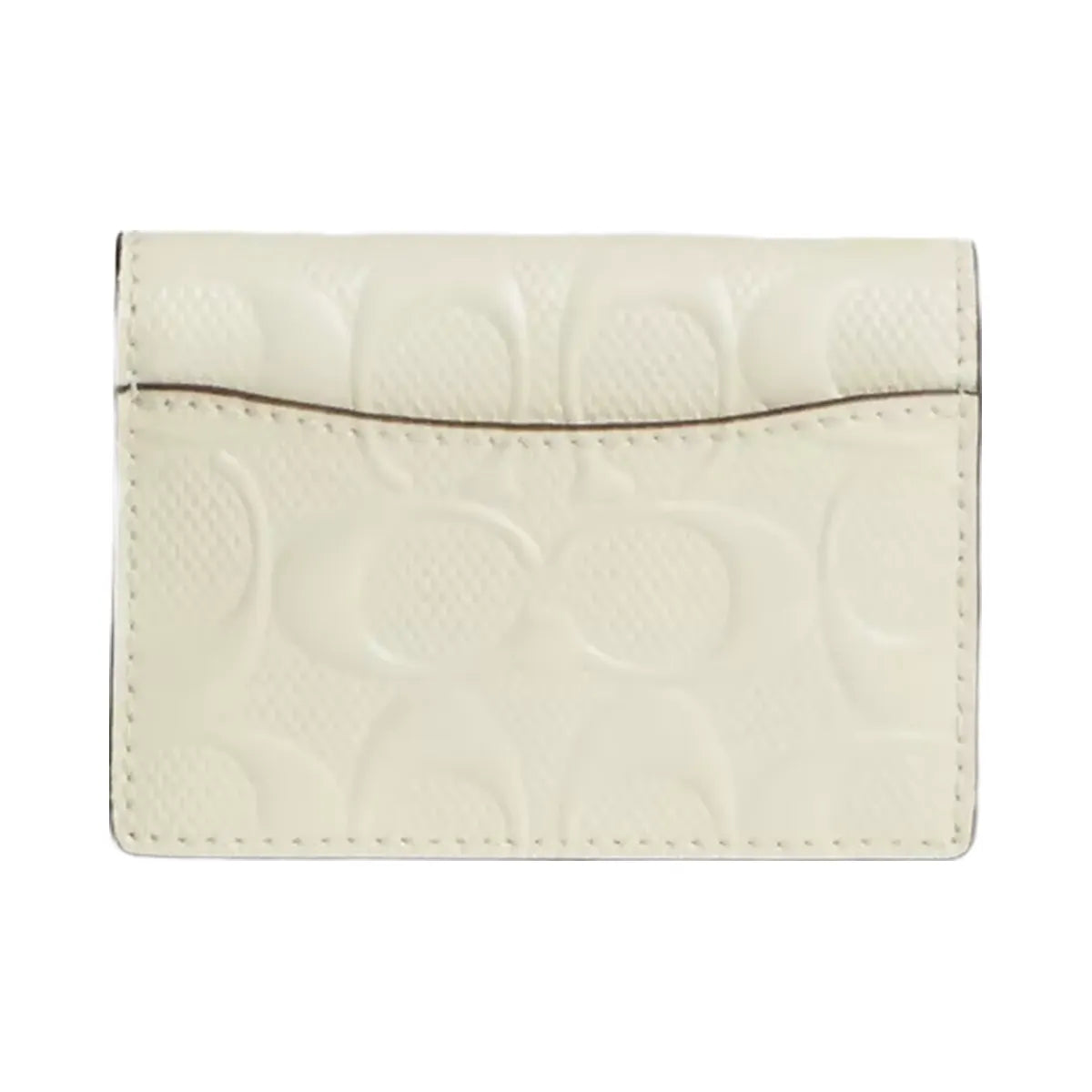 Coach Card Case With Charm In Signature Leather in Gold Light Lemon