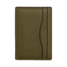 Coach Card Case With Money Clip in Silver Olive
