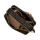 Coach Carey Crossbody Bag In Loved Signature Canvas With Charms in Gold Brown