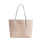 Coach City Tote Bag In Signature Canvas in Gold Sand Chalk