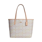 Coach City Tote Bag In Signature Canvas in Im Chalk Pink