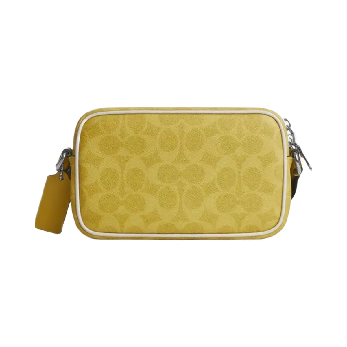 Coach Colton Crossbody Bag 19 In Signature Canvas With Coach Graphic in Silver Light Citron