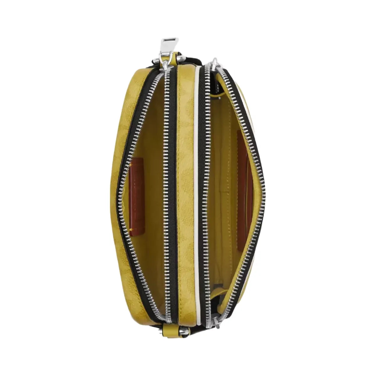 Coach Colton Crossbody Bag 19 In Signature Canvas With Coach Graphic in Silver Light Citron