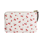 Coach Corner Zip Wristlet With Cherry Print in Gold Chalk Multi