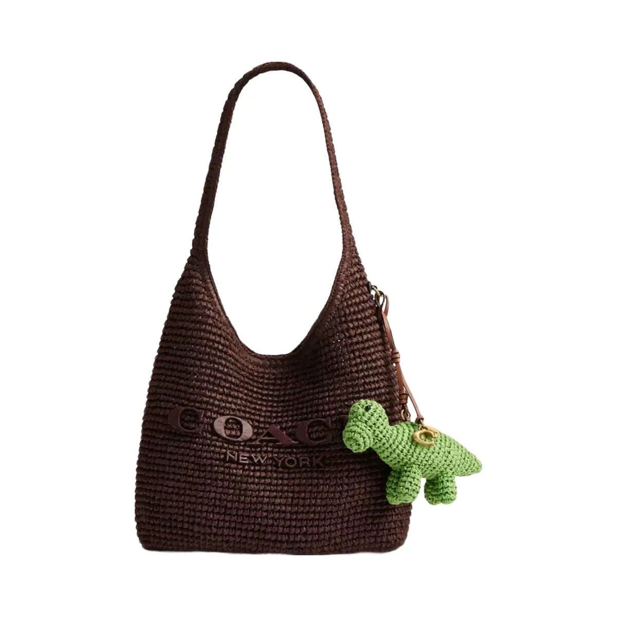 Coach Dino Bag Charm in Brass Multi