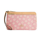 Coach Double Zip Wristlet With Floral Print in Gold Pink Multi