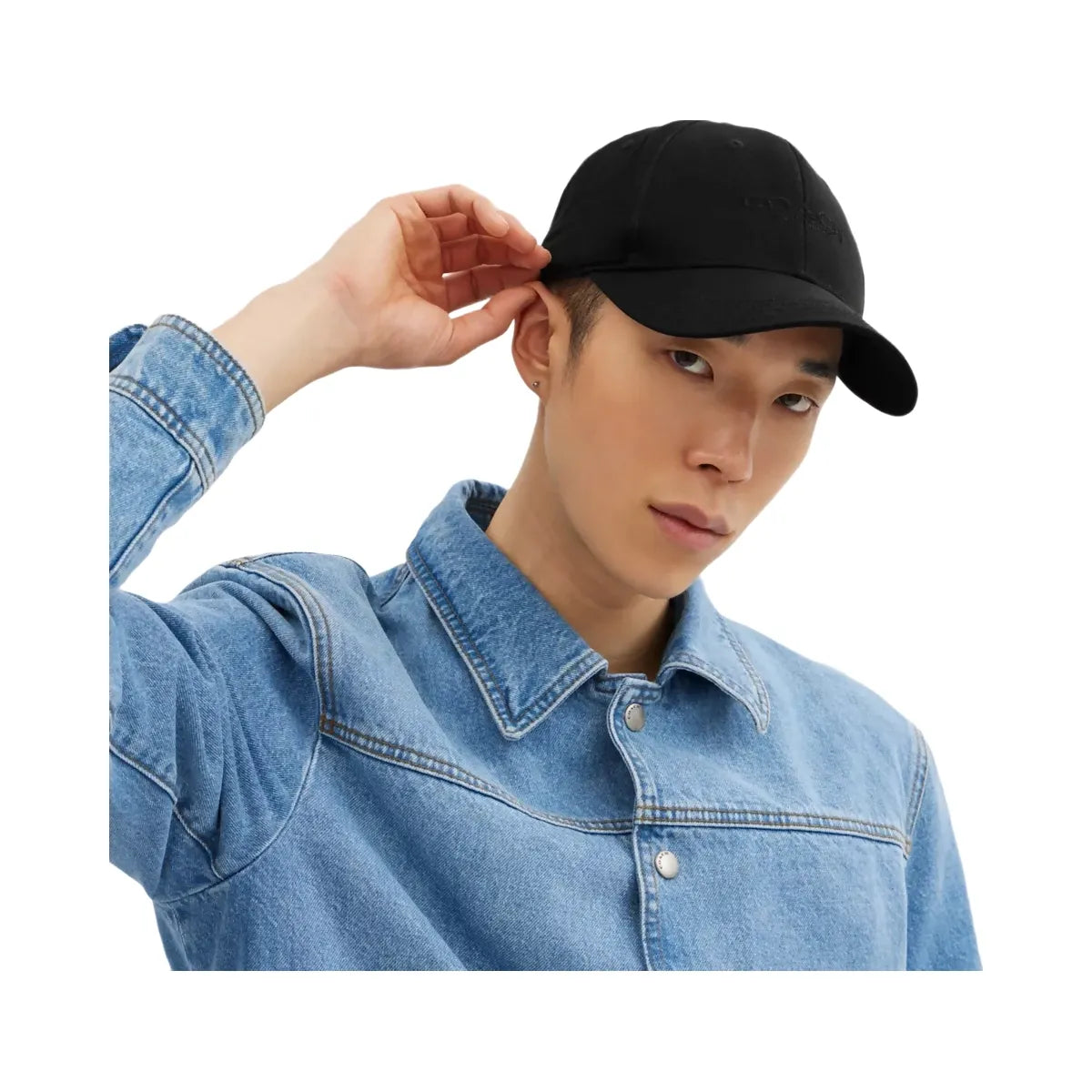 Coach Embroidered Baseball Hat in Black