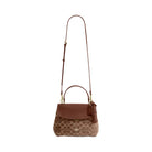 Coach Emory Top Handle Bag In Signature Chenille in Gold Light Khaki Vintage Brown