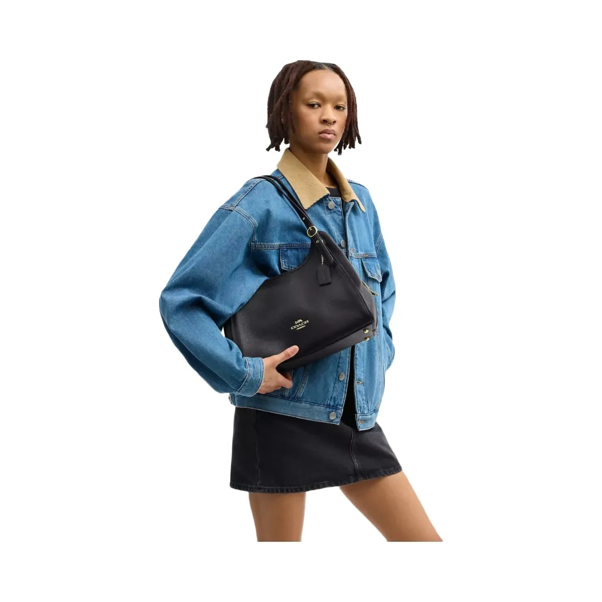 Coach Erin Shoulder Bag in Gold Black