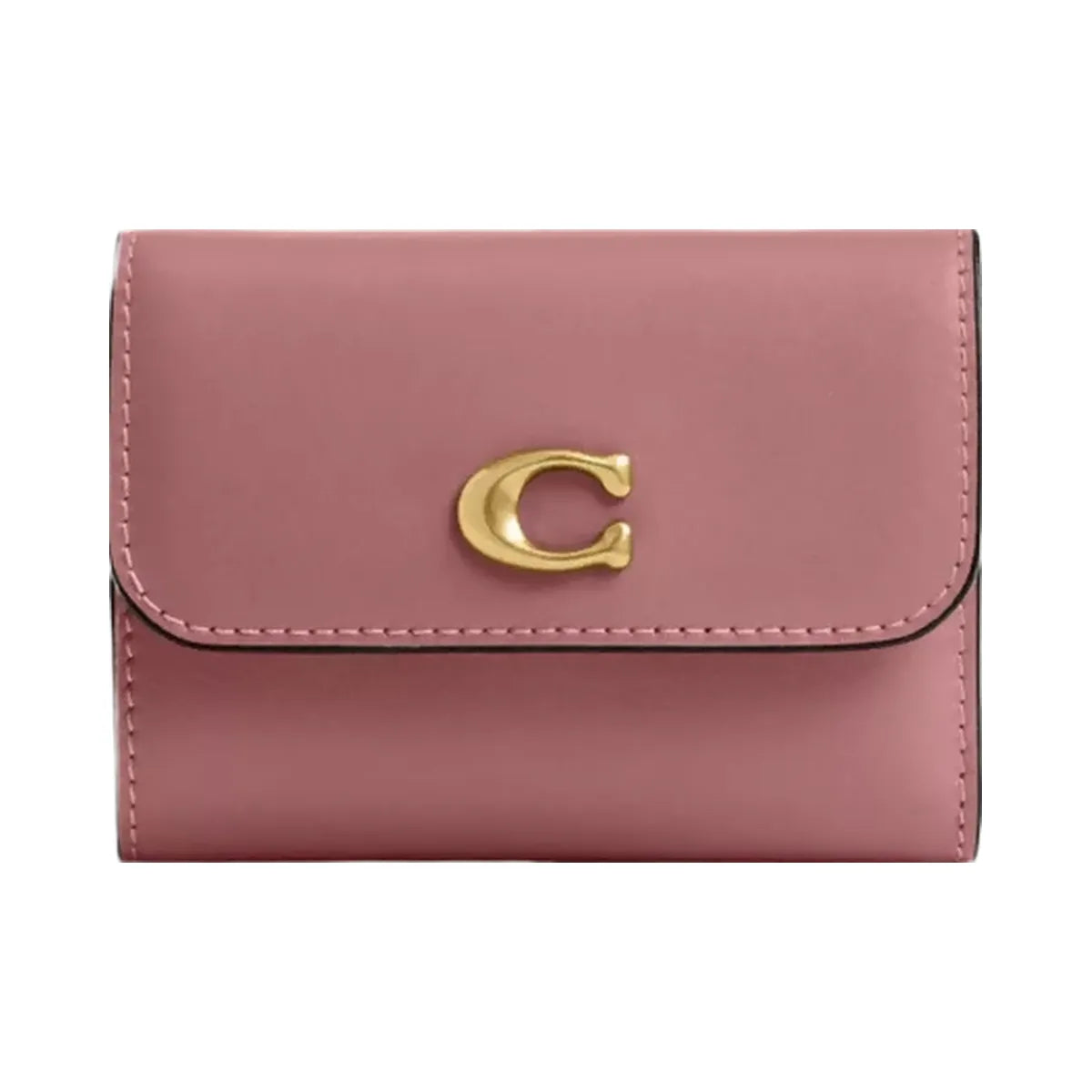 Coach Essential Card Holder Wallet in Brass Peony
