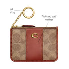 Coach Essential Mini Id Card Case In Signature Canvas in Brass Tan Caramel
