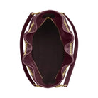 Coach Evelyn Large Shoulder Bag With Quilting in Gold Dark Wine