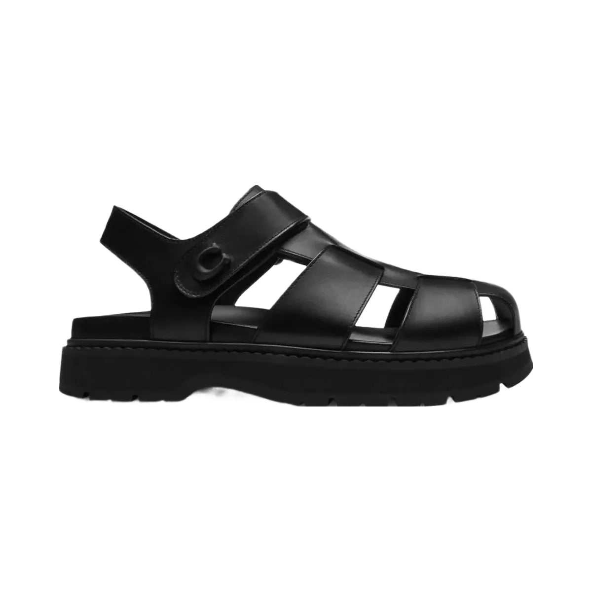 Coach Fisherman Sandal in Black