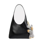 Coach Fuzzy Bag Charm In Shearling in Brass Multi