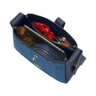 Coach Hadley Convertible Crossbody Bag In Signature Denim in Gold Indigo