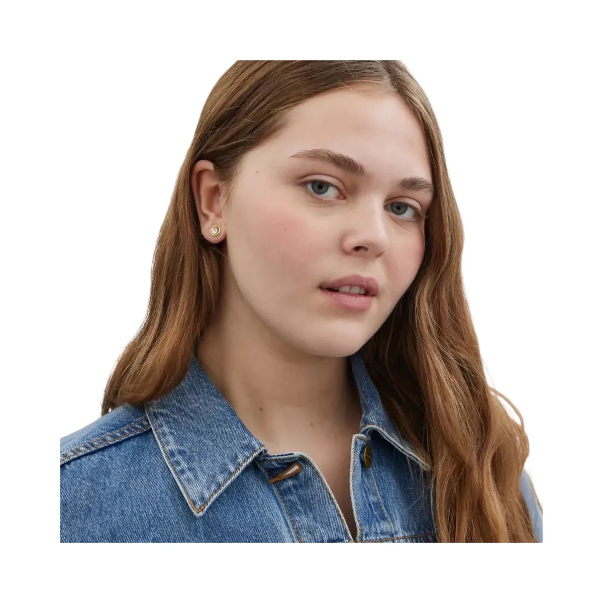 Coach Halo Round Stud Earrings in Gold