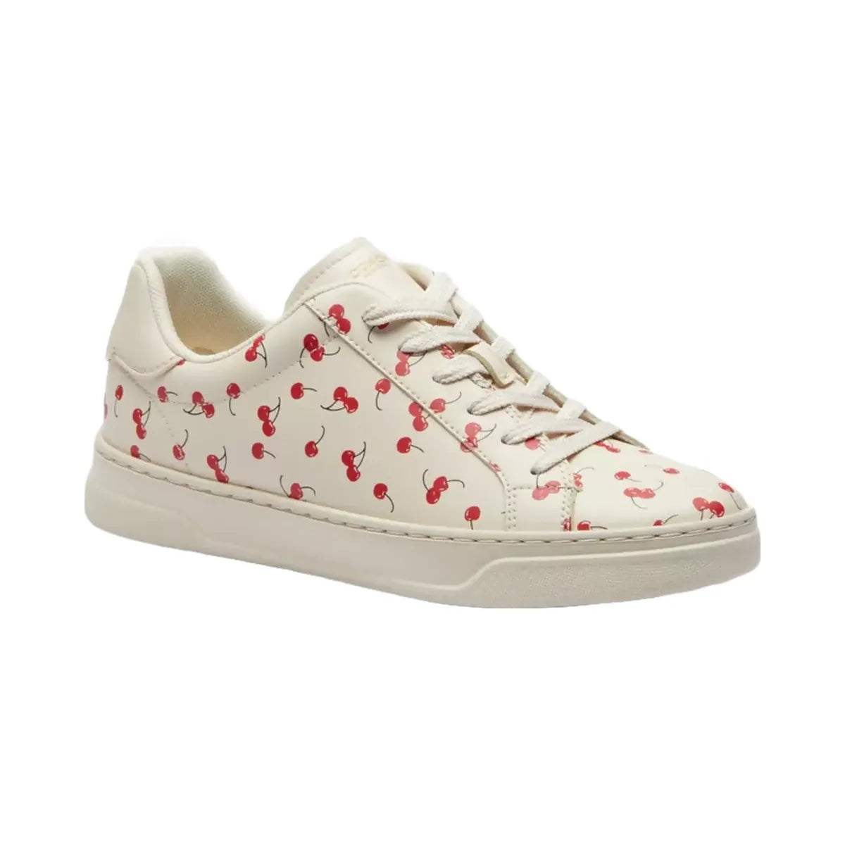Coach High Line Sneaker With Cherry Print in Chalk Multi
