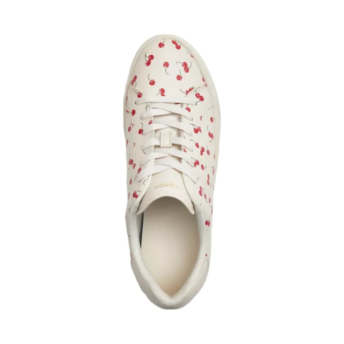 Coach High Line Sneaker With Cherry Print in Chalk Multi